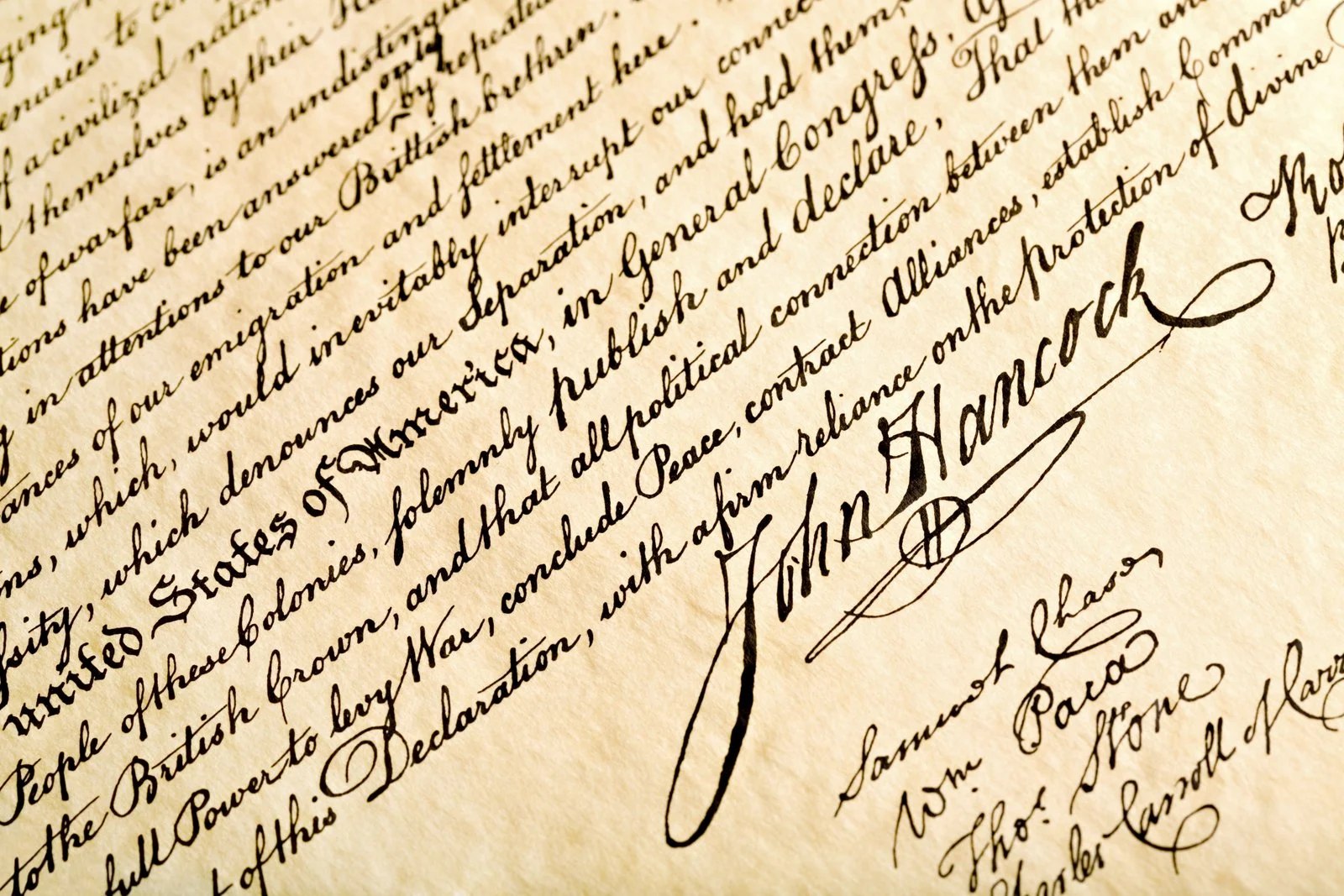 Declaration of Independence signatures